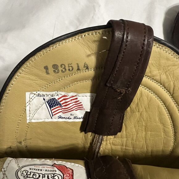 Carter's Handmade Boots Men's Size 8.5C Tatanka Chocolate Buffalo Leather Boots. - Picture 8 of 9